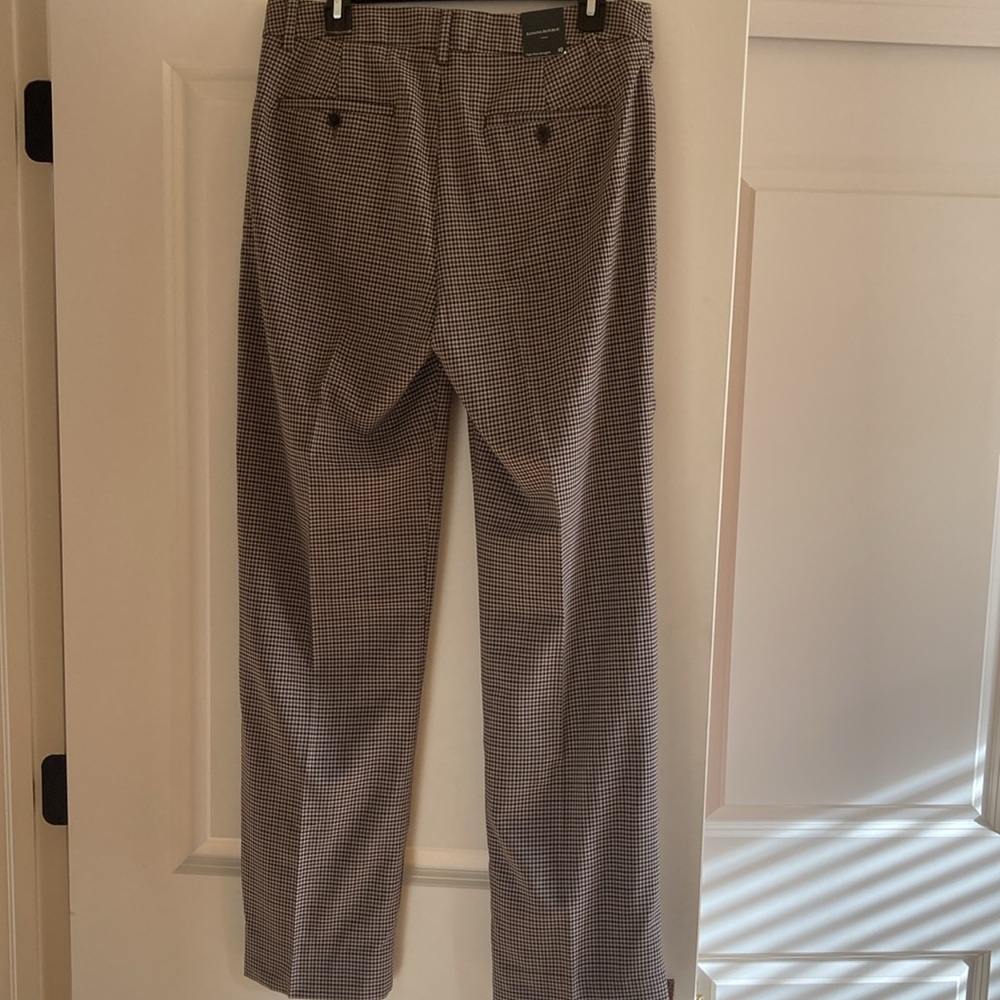 NWT Banana Republic Siena Straight Italian Wool Pant, Plaid, Sz. 10. - Picture 2 of 5